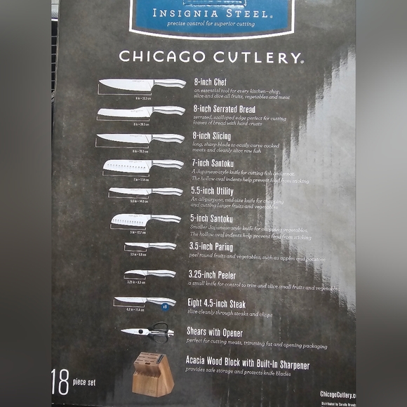 Chicago Cutlery Insignia Guided Grip 18-Piece knife set with block - Picture 3 of 8